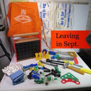 Pretend Construction - Woodworking Play Tools Toys WITH APRONS AND GLOVES 3lbs!